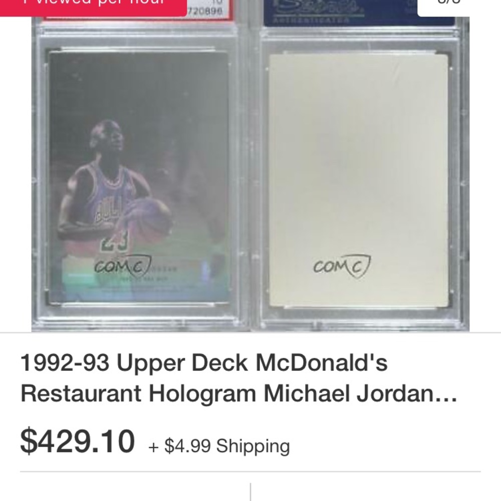 michael jordan upper deck hologram